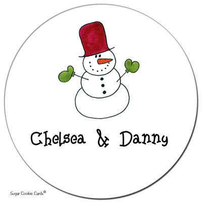 Sugar Cookie Gift Stickers - Snow Dude Sugar Cookie Gift Stickers - Snow Dude